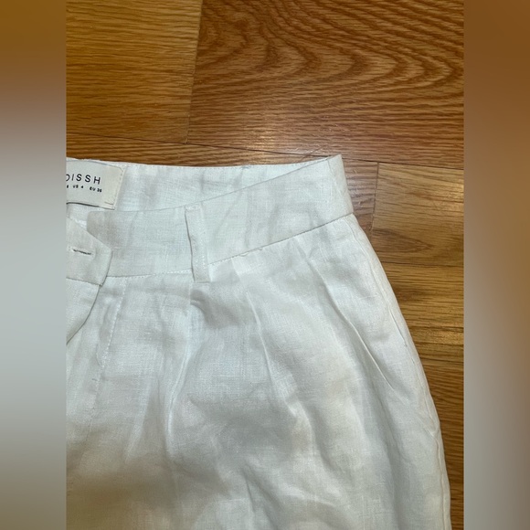 NWT DISSH Holden White Linen Pant / US 4 - Picture 7 of 8